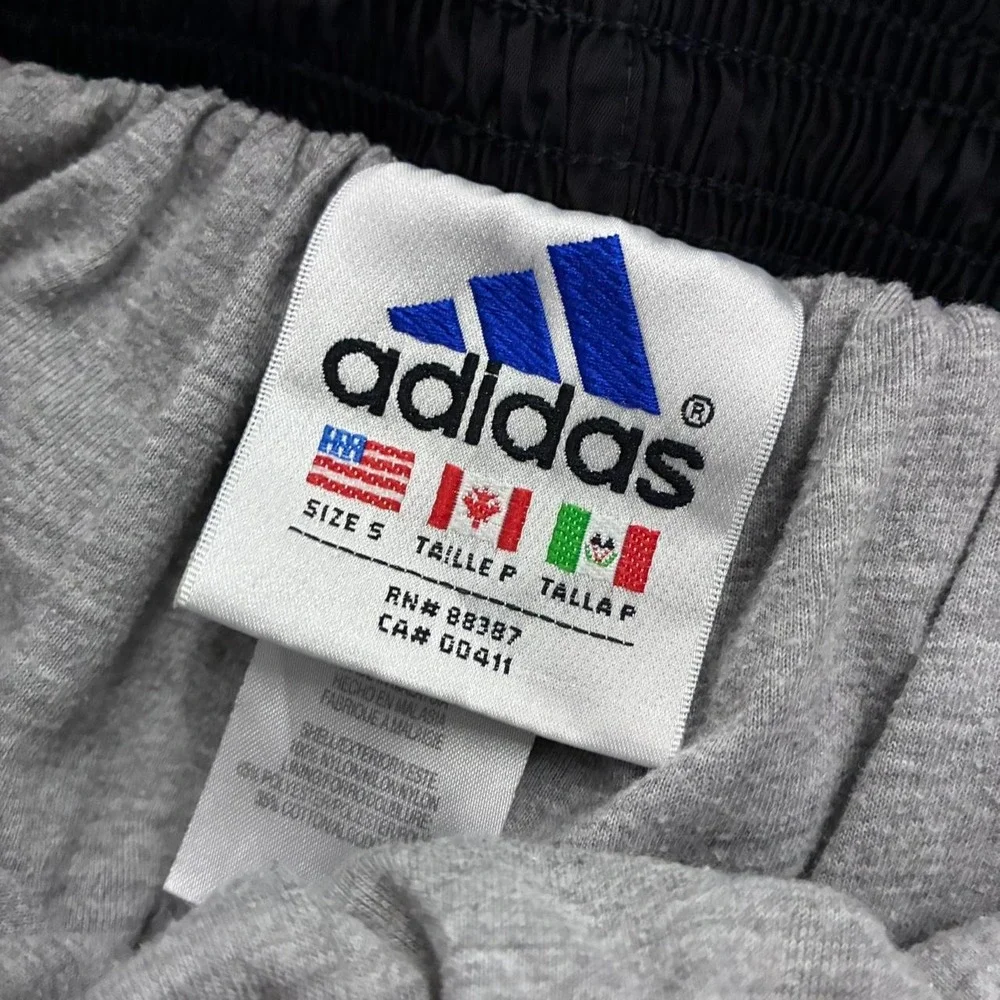 Vintage 90s Adidas Track Pants Mens Small Black Snap Breakaway Nylon RN88387